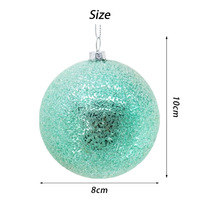 Boule de Noël en verre artisanale de style vintage, givrée, vert menthe, à suspendre, pour arbre de Noël, décoration de la maison, cadeau