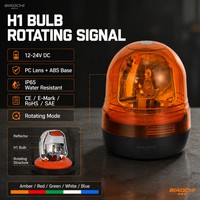 Luz de Advertencia Giratoria Ámbar de Seguridad BIAOCHI H1, Baliza de Emergencia para Maquinaria Agrícola con Alta Potencia DC 12-24V