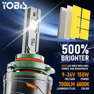 YOBIS Y210 Luz <span class=keywords><strong>Led</strong></span> H4 Para Auto <span class=keywords><strong>150W</strong></span> 14000LM Luces <span class=keywords><strong>Led</strong></span> Automotriz Carro H1 H7 H11 Bombillos Vehículos Luz <span class=keywords><strong>Led</strong></span> Faro Focos <span class=keywords><strong>Led</strong></span> H4 - Product Image 1