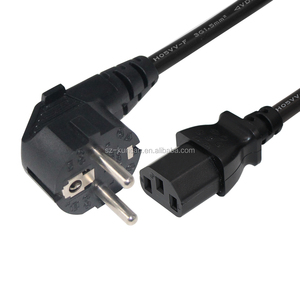 Cable de alimentación C13, Cable de alimentación Europeo de 3 clavijas, 10 pies, Ac 220, Eu, Cee 77, Schuko, enchufe a Iec, 0,5 m