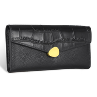 Dompet Wanita Kulit PU Grosir Pabrik, Dompet Wanita Kancing, Tempat Kartu Kulit, Dompet Panjang Kulit