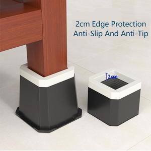 Lève-meubles, lève-lits, pour relever les pieds des lits, des canapés ou autres meubles, en plastique robuste, base en caoutchouc antidérapante - Product Image 1
