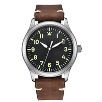 Montres de mode pour hommes avec logo personnalisé de haute qualité Montres de pilote de grande taille Montre mécanique