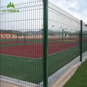 HT-FENCE più recente sicurezza in metallo zincato 3d curvato saldato pannello di rete metallica recinzione per giardino stradale scuola parco giochi