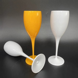 Custom Logo 180ml Wine Glass <strong>champagne</strong> Glass White <strong>champagne</strong> <strong>Flutes</strong> Wine Cup Goblet Plastic Glasses For Bar Drinks - Product Image 2