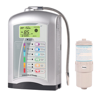 BAWELL Ioniseur d'eau à 5 plaques plaqué platine, machine à eau alcaline à 3 niveaux, 110V/220V, certifié CE, argenté, fournitures de santé