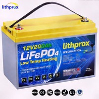 Batterie LiFePO4 12V 200AH Grade A 6000 Cycles, Batterie Lithium RV à Décharge Profonde avec BMS Intelligent CAN Bus, Bornes M8, CE RoHS IP67, OEM ODM