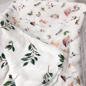<span class=keywords><strong>Couverture</strong></span> et serviette de bain pour bébé en gaze de coton et fibre de bambou pour l'été, 120x120cm - Product Image 5