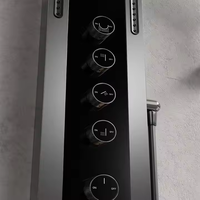 Usine directe pas cher ensemble de douche de salle de bain à effet pluie multifonctionnel avec mitigeur colonne de douche cascade panneau de douche LED