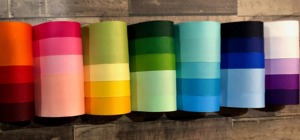 Custom Recycled Polyester/Cotton Satin Ribbons 1-1/2 in Solid Color Pink <b>Red</b> <b>Glitter</b> Printed Gift Packaging Woven Single Face - Product Image 6