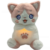 Peluche musicale en forme de renard, respirante et lumineuse, pour chat, compagnon apaisant pour le sommeil, magie réconfortante
