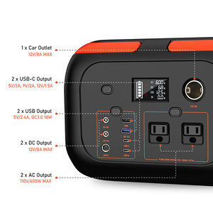 Ngoài Trời Di Động Trạm Điện 110V/220V 600W/500wh/135200MAh Công Suất Cao Năng Lượng Mặt Trời Pin Dự Phòng Cho Nhà Sử Dụng Cho Xe Sử Dụng - Product Image 6