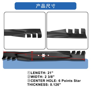 Cuchilla para cortacésped 742-0616 942-0616 de 21 pulgadas, repuesto negro para usuarios de cortacéspedes - Product Image 2