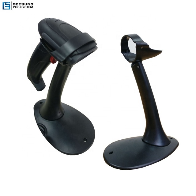 1D 2D QR Handheld Laser Scan Bar Code Scanner Programmable USB for Pos Barcode Scanner with Bracket