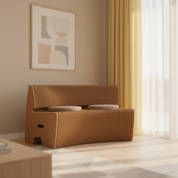 Canapé pliable en papier accordéon, gain de place, élégant pour la décoration intérieure, excellent choix pour les déménagements rapides