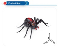 Jouet animal à succès pour les autres enfants, araignée RC miniature en plastique d'horreur avec télécommande radio, insecte électrique interactif