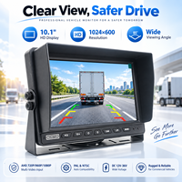 Moniteur de véhicule de flotte 10,1 pouces avec affichage multi-écrans, contrôle de déclenchement 4 canaux et versions DVR en option pour les marchés OEM/ODM des flottes