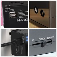 Cargador de Pared Plegable Universal con Doble USB PD y Adaptador Tipo-C, Enchufes EU/UK/AU/US para Teléfono Móvil, Laptop y Auriculares, para Viajes