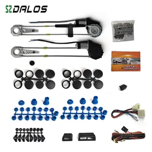 Universal 12V DC Power Window Conversion Kits for Vehicles Side Window with Switch Holder and Power Window Device
