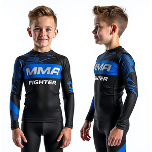 MMA BJJ Rash Guard para entrenamiento de rendimiento Diseño personalizado con estiramiento sublimado Manga completa y corta para <span class=keywords><strong>boxeo</strong></span> <span class=keywords><strong>Muay</strong></span> <span class=keywords><strong>Thai</strong></span> - Product Image 2