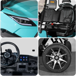 รถกอล์ฟไฟฟ้า 6 ที่นั่ง (4+2) ประสิทธิภาพสูง ผลิตจากสแตนเลสสตีล ทนทาน ใช้แบตเตอรี่ลิเธียม พร้อมเบาะนั่งพับได้ที่นั่งสบาย - Product Image 6