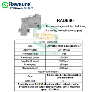 Kit de conversion EV 144V <span class=keywords><strong>15Kw</strong></span> 40Kw Moteur électrique Réducteur Différentiel pour voiture Axe de transmission <span class=keywords><strong>CV</strong></span> Sortie Chariot de golf Tricycle Camion de nourriture - Product Image 5