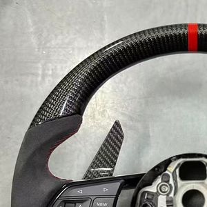 Volant en fibre de carbone avec bouton de démarrage R8 et <span class=keywords><strong>Drive</strong></span> <span class=keywords><strong>Select</strong></span> pour <span class=keywords><strong>Audi</strong></span> R8 A1 A3 A4 A5 A6 C7 C8 A7 Q3 Q5 Q7 SQ5 SQ8 TTRS - Product Image 5