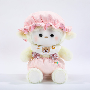 Peluche d'agneau personnalisée de 25 cm/35 cm, jouet en peluche douce de haute qualité avec tenues amovibles, décoration de boutique, animal en peluche - Product Image 5