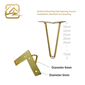 Factory Wholesale modern Multiple heights golden u shape metal <b>sofa</b> <b>legs</b> iron furniture <b>legs</b> durable <b>for</b> <b>sofa</b> bed and cabinet - Product Image 3