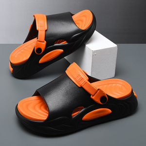 Pantoufles d'extérieur en EVA pour hommes, semelle épaisse, antidérapantes, respirantes, sandales de plage, vêtements d'été, taille 40-45 - Product Image 3