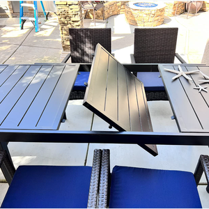 Juego de <span class=keywords><strong>comedor</strong></span> de patio de alta calidad <span class=keywords><strong>para</strong></span> <span class=keywords><strong>8</strong></span> <span class=keywords><strong>personas</strong></span> con mesa rectangular extensible <span class=keywords><strong>para</strong></span> <span class=keywords><strong>exteriores</strong></span> y <span class=keywords><strong>8</strong></span> sillas de ratán <span class=keywords><strong>para</strong></span> <span class=keywords><strong>exteriores</strong></span> - Product Image 4
