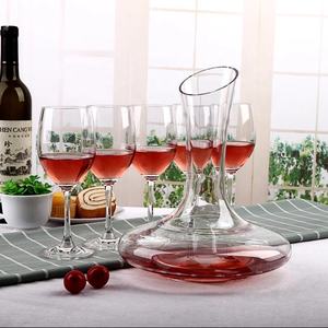 Carafe à vin rouge unique sans plomb, aérateur à vin transparent avec <span class=keywords><strong>bouche</strong></span> inclinée - Product Image 5