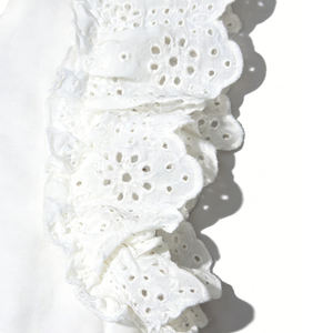 فستان أنيق عالي الجودة للأطفال بأكمام دانتيل مجوفة وتنورة بخصر ضيق وسحاب خلفي للفتيات - Product Image 4