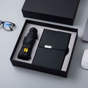 Ensemble cadeau de carnet A5 en cuir PU personnalisé en gros avec stylo, tasse thermique, parapluie, cadeau d'affaires pour Noël ou le Nouvel An chinois - Product Image 6