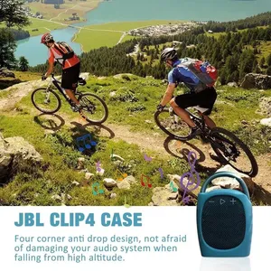 เคสกันน้ำสำหรับเดินทางกระเป๋าใส่ลำโพงสำหรับ <span class=keywords><strong>CLIP4</strong></span> <span class=keywords><strong>JBL</strong></span> สำหรับลำโพง <span class=keywords><strong>JBL</strong></span> อุปกรณ์เสริมฝาครอบป้องกันทำจากซิลิโคนพร้อมสายรัด - Product Image 5