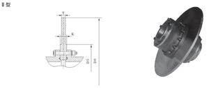 Accouplement à engrenages de forme tambour bibo à structure rigide exquise avec roue de frein permettant une rotation avant et arrière - Product Image 3