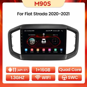 Mekede Android 11 8Core 8 + 128G Car Audio Voor Fiat Strada 2020-2021 Auto Video Am fm Bt Stereo Colling Fan Carplay Auto Radio