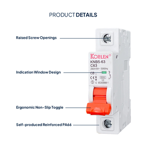 KORLEN 1P AC MSB Cタイプ240/415V 50Hz/60Hzミニ回路ブレーカDINレール取り付け3A 6A 10A 16A 20A 25A 32A <span class=keywords><strong>40A</strong></span> 50A 63A - Product Image 5