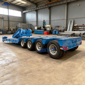 Hot Sale Semi-<strong>Trailer</strong> 4 Axle <strong>Gooseneck</strong> Lowboy <strong>Trailer</strong> Low-Profile Semi Lowbed Truck <strong>Trailer</strong> Factory Direct Sale - Product Image 1