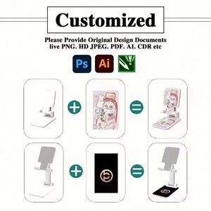 Wholesale Promo Business Gift Foldable Custom Logo Mobile <b>Holder</b> for Iphone Portable Adjustable Phone Stand - Product Image 2