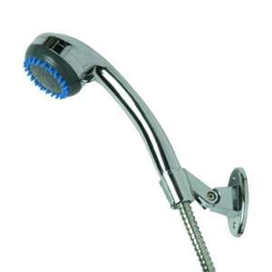 Douche avec support, finition chromée, 3 fonctions ; idéale pour la salle de bain et l'hygiène personnelle. - Product Image 1