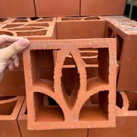 Brique de ventilation pour bloc de mur creux en argile de conception de feuille de clôture