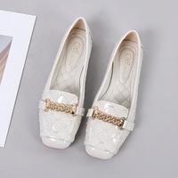 Nouvelles Chaussures Plates Décontractées Y 33-43 à Bout Carré Grande Taille pour Femmes