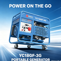 Générateur d'électricité portable à essence silencieux 15KW 18KW avec onduleur YC18GF-3G pour alimentation de secours industrielle