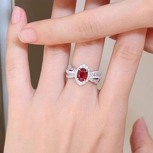 Pink Marquise Shape Design Ring Elegant Finger Ring for Women - Product Image 5