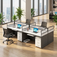 Poste de travail modulaire pour 2/4/6 personnes, mobilier de bureau, table de bureau, cloison de bureau, bureau de direction, cloisons de bureau en forme de L