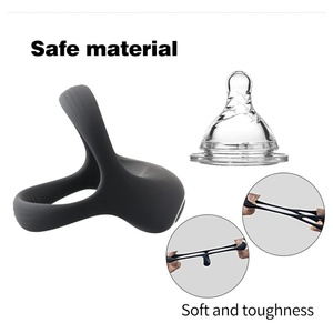 Gut gesuchter wiederauf ladbarer dehnbarer Silikon-Penis ring vibrator mit 10 Frequenzen Dreieckiges Design zur Verbesserung der männlichen Erektion - Product Image 3