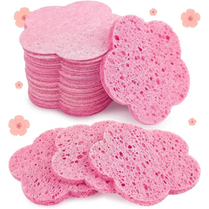WELLFLYER FASP-045 Éponges lavables pour le <span class=keywords><strong>visage</strong></span> en fibres végétales naturelles compressées, nettoyage du <span class=keywords><strong>visage</strong></span>, éponge réutilisable pour le démaquillant - Product Image 3
