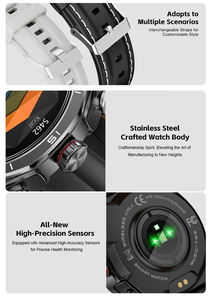 Jam Tangan Pintar 2025 dengan Earbuds untuk Olahraga Layar Bulat 1,53 inci Mendukung NFC 100+ Mode Olahraga Pemantauan Kesehatan Jam T97 untuk Pria - Product Image 3