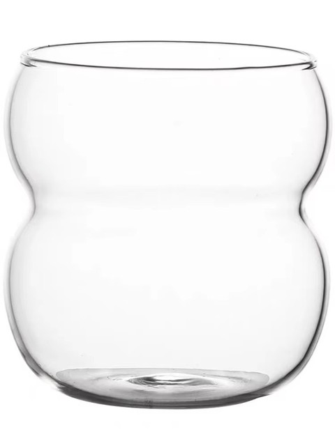 Custom Made Clear Borosilicate  Heat-resistant Glass Single Wall Multi-use Glass Vision Cup With Glass Lid